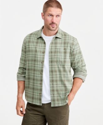 Sun + Stone Men's Justin Plaid Knit Shirt, Macy's Exclusive