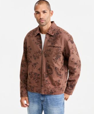 Sun + Stone Men's Floral Canvas Chore Jacket, Macy's Exclusive
