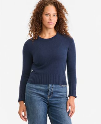 On 34th Women's 100% Cashmere Crewneck Shrunken Pullover Sweater, Macy's Exclusive