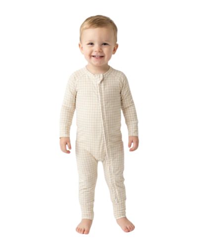 Бамбузовая пижама Motette для мальчиков Sandstone Gingham Sleeper
