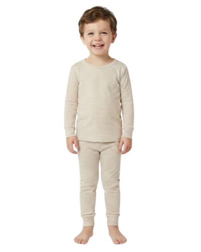 Motette комплект пижамы из бамбука для малышей Oatmeal Stripe