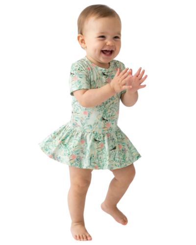 Платье Motette Baby Girls Sage Blossom Bamboo Twirl с боди