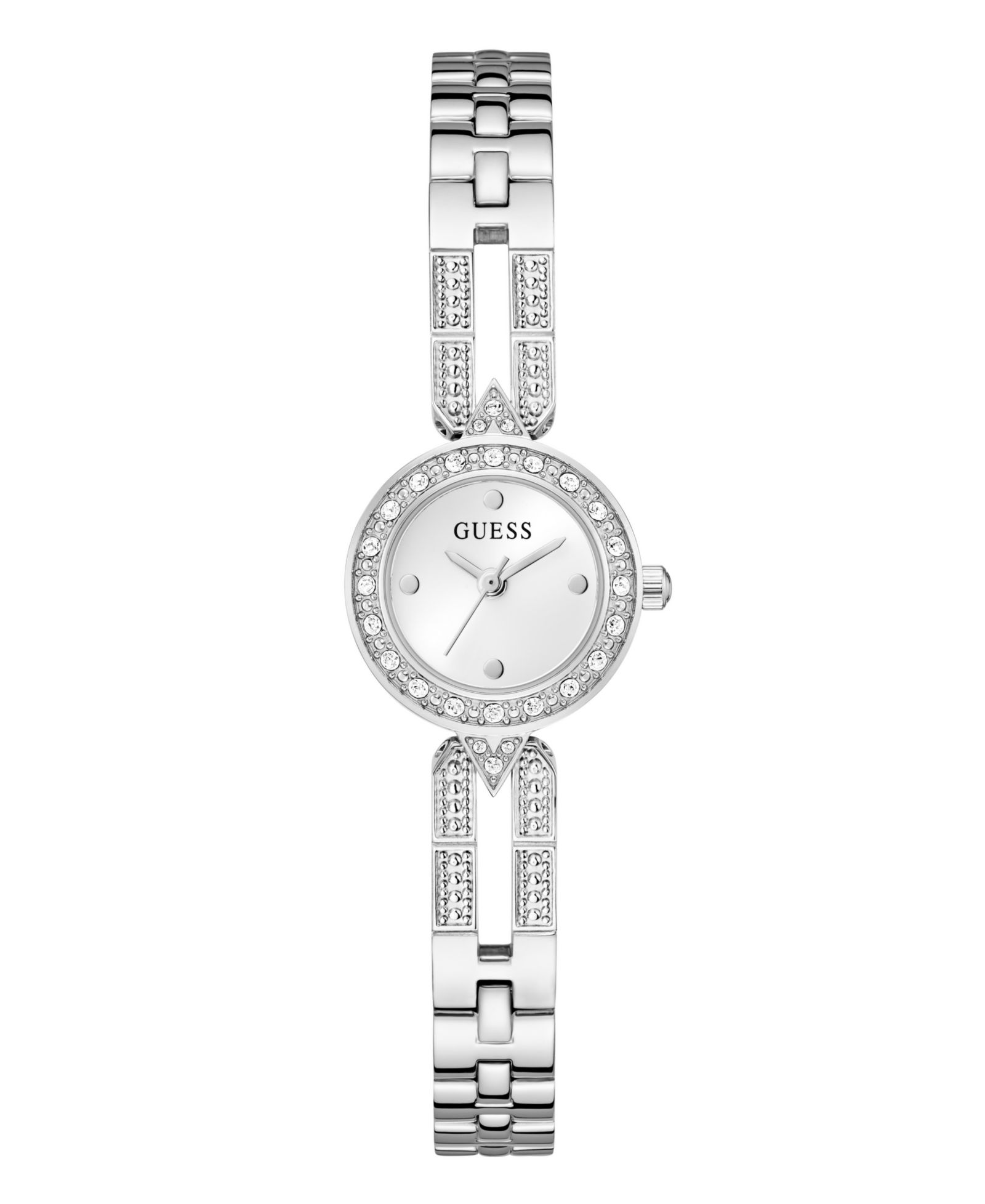 Guess Women's Silver-Tone Stainless Steel Watch, 23mm