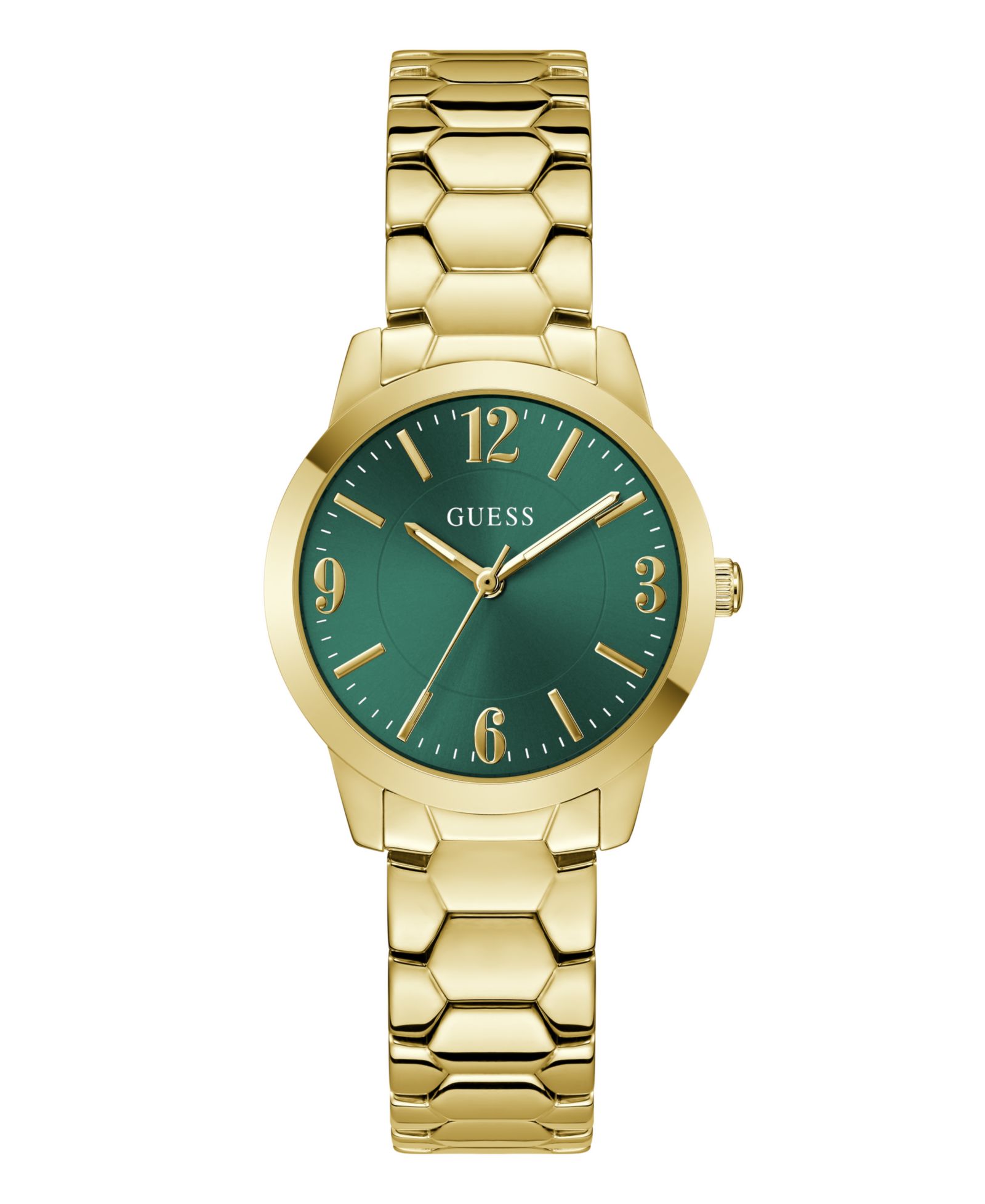 Женские часы GUESS из нержавеющей стали, золотистый тон, 34mm