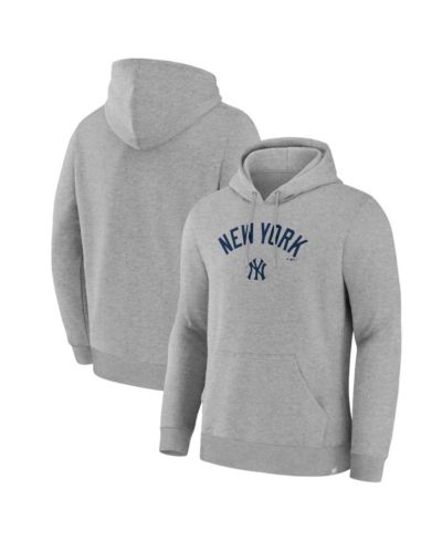 Мужское худи Fanatics Heather Gray New York Yankees Lock-Up Legacy
