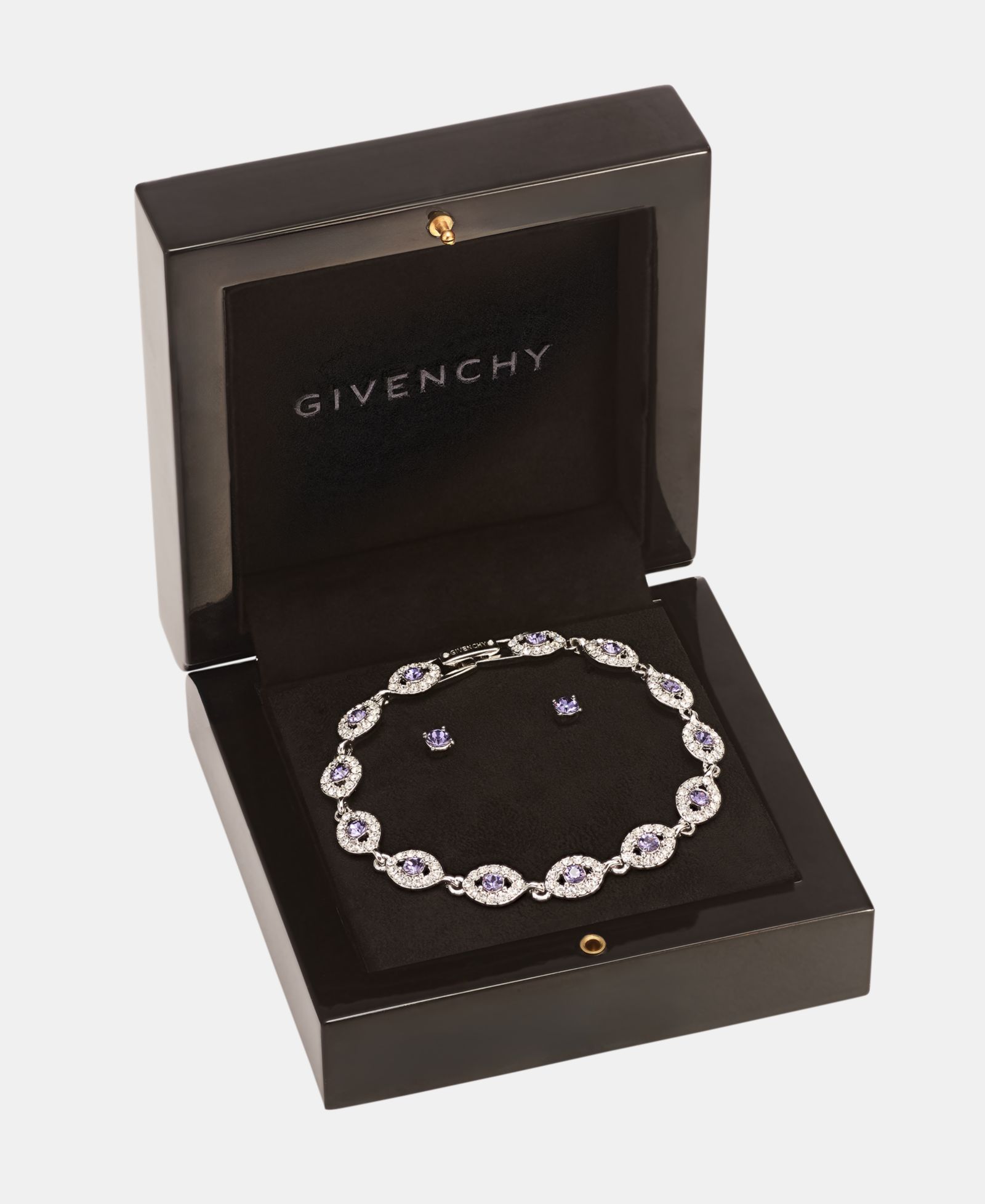 Givenchy 2-Pc. Set Stone & Crystal Link Bracelet & Crystal Stud Earrings