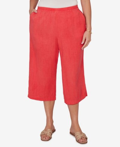 Женские брюки-капри Ruby Rd. Plus Size из выстиранного газа