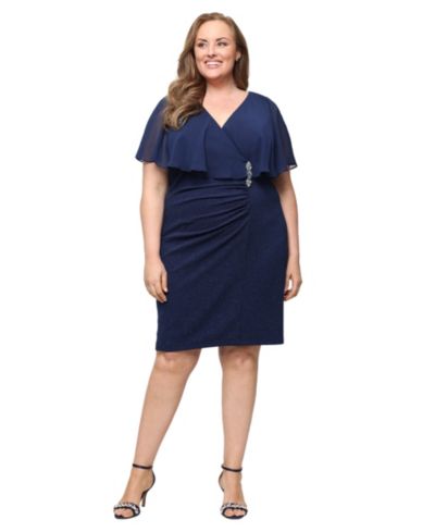 Платье-футляр SL Fashions Plus Size V-Neck Embellished