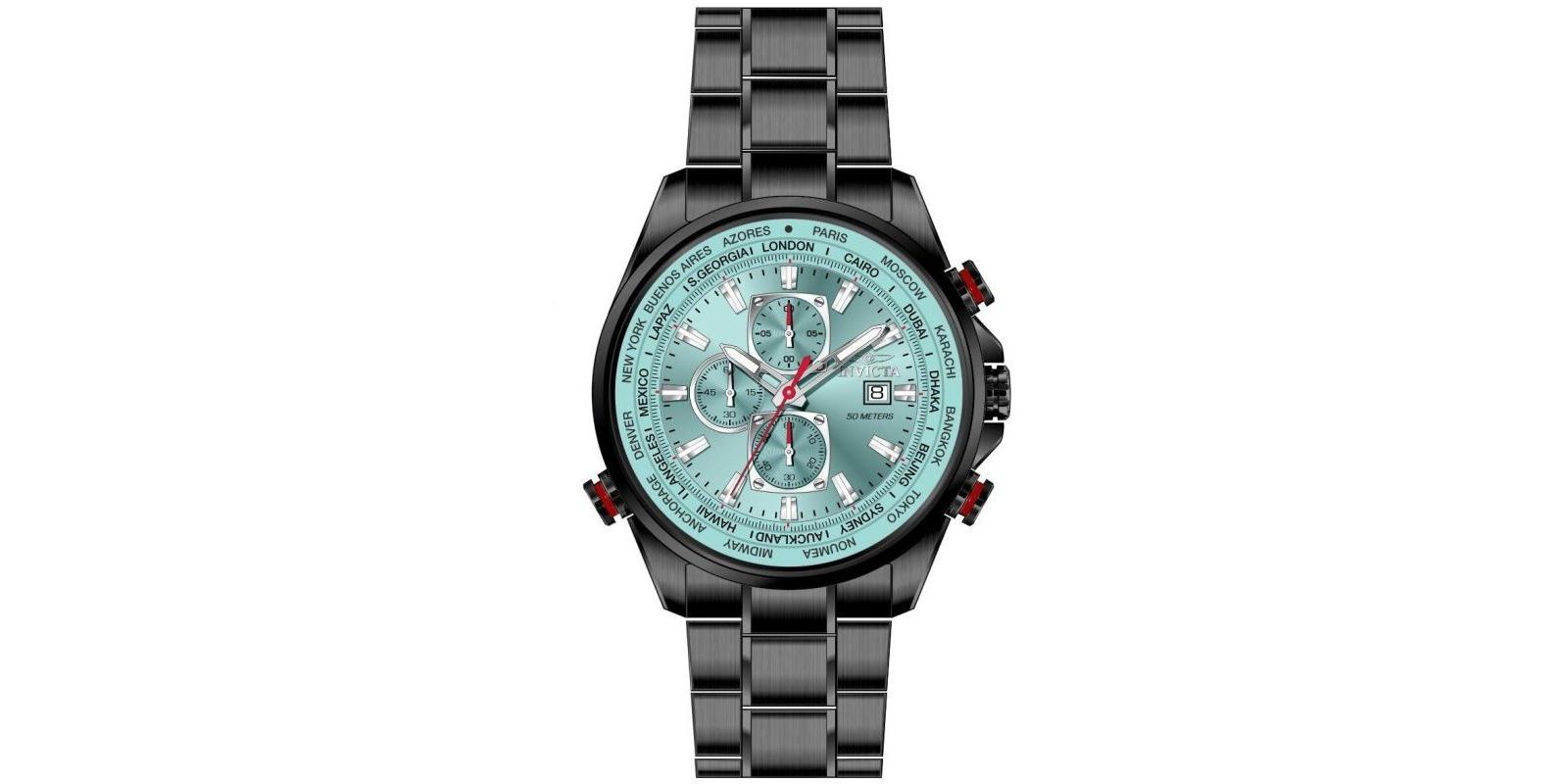 Invicta Men's 50498 Aviator Quartz VD57 Tiffany Blue Dial Watch