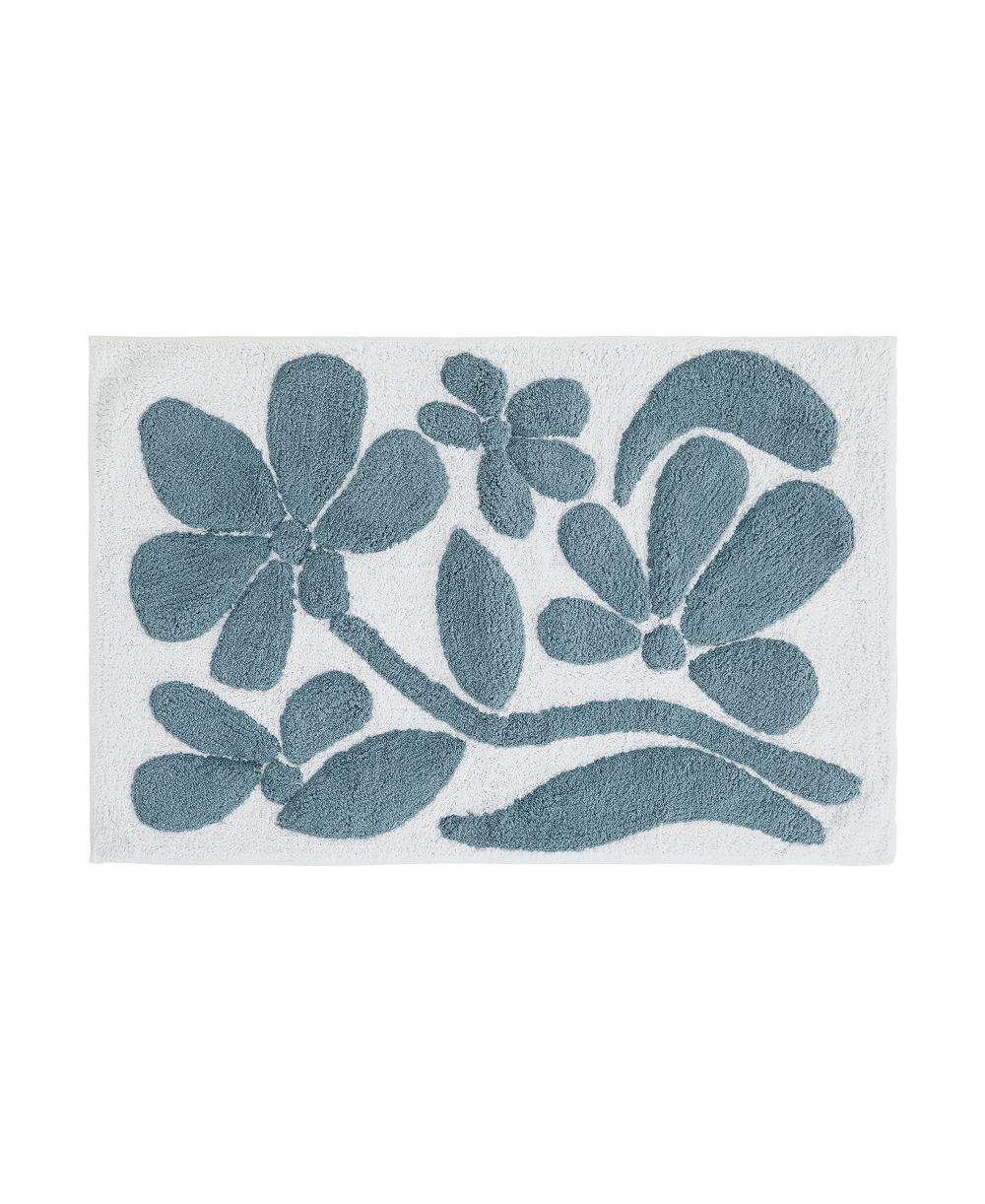 ienjoy Home Floral Cotton Bath Mat, 24" x 17"