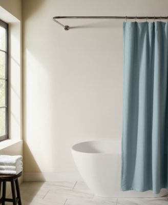 ienjoy Home Cotton Blend Waffle Shower Curtain, 72" x 72"