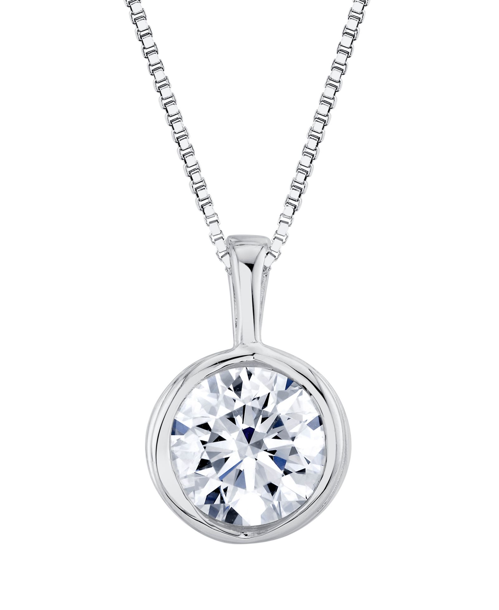 Подвеска-ожерелье Macy's Certified Lab Grown Diamond (2 ct. t.w.) в 14k White or Yellow Gold