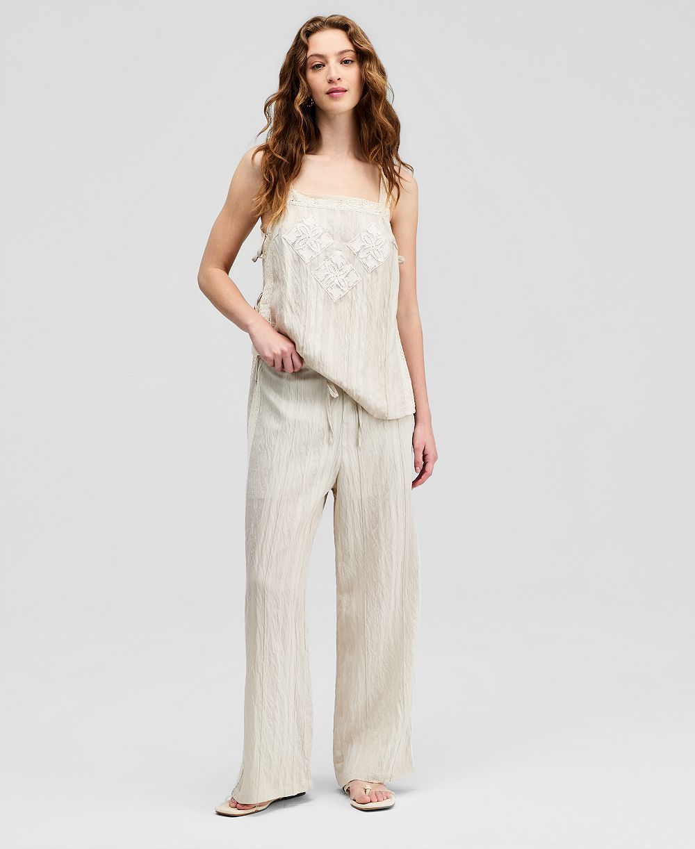 And Now This Petite Wide-Leg Drawstring Pants, Macy's Exclusive