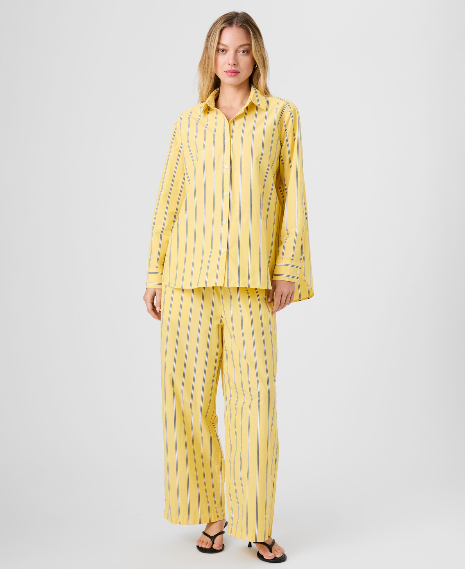 French Connection Women's Long-Sleeve Button-Front Stripe Shirt
