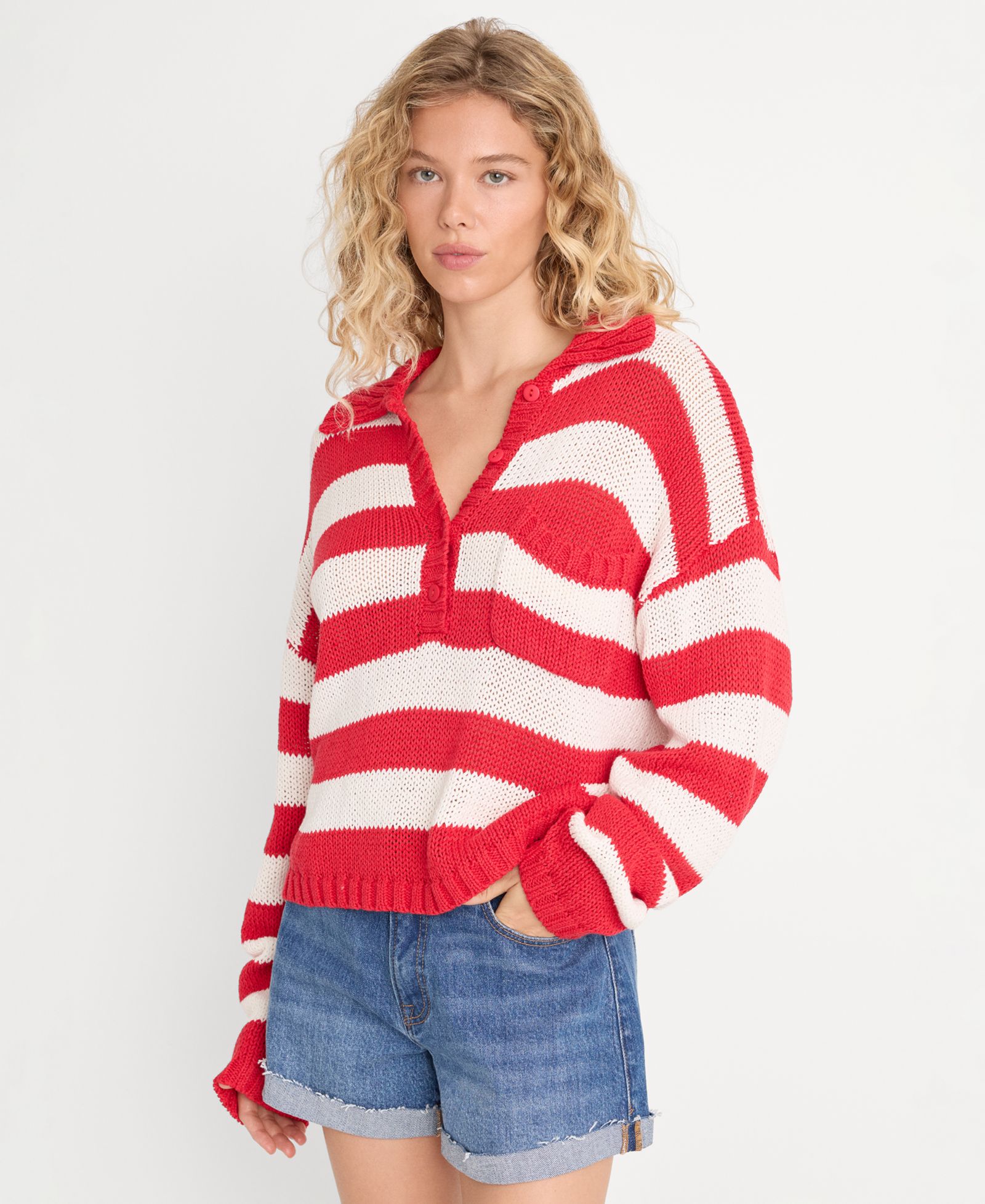 Женский свитер Good American Boxy Henley