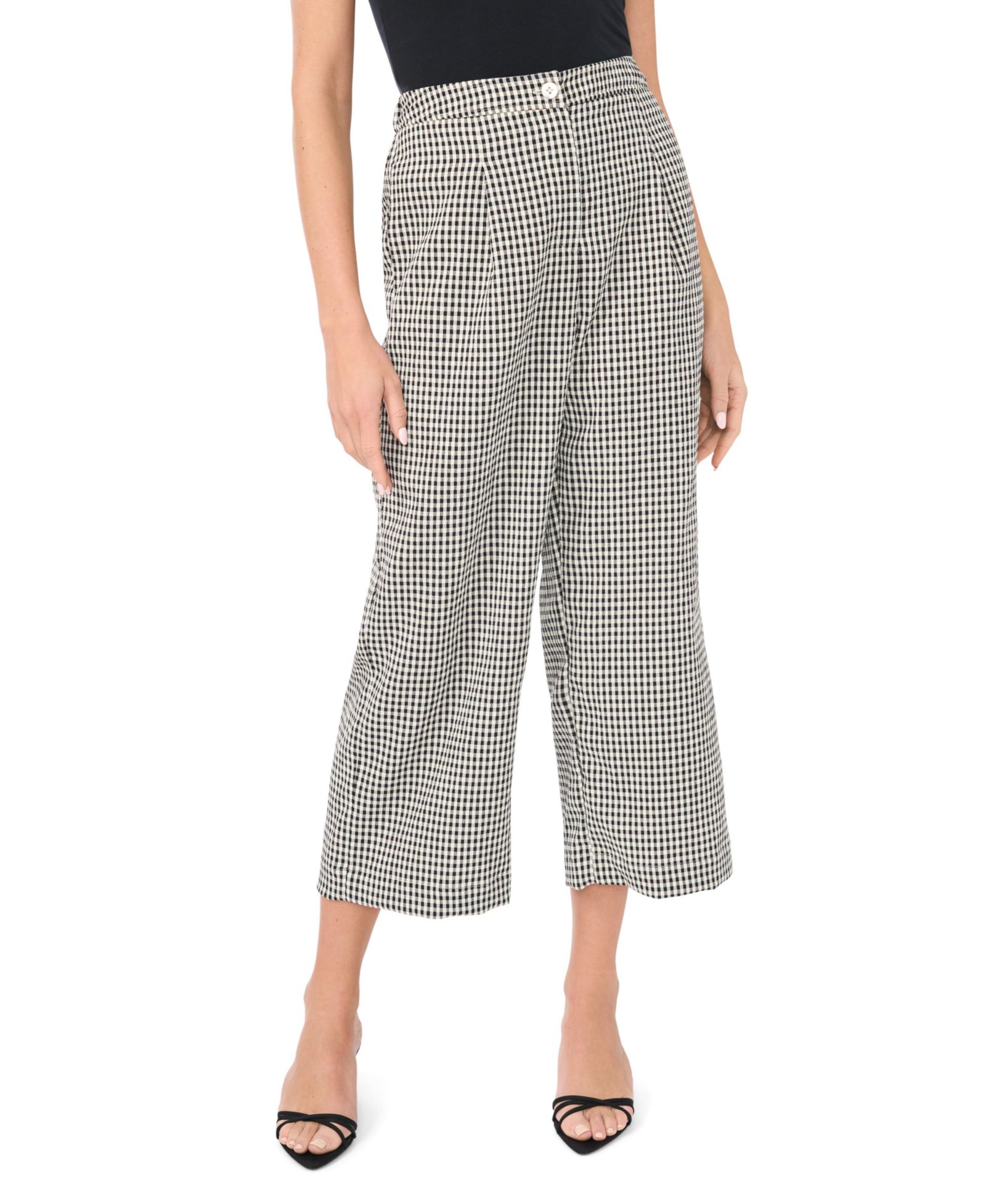 Vince Camuto Women's Mid-Rise Pleated Straight-Leg Pants