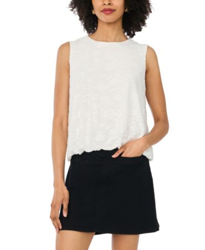 Женский топ Vince Camuto Bubble Hem Crewneck Sleeveless