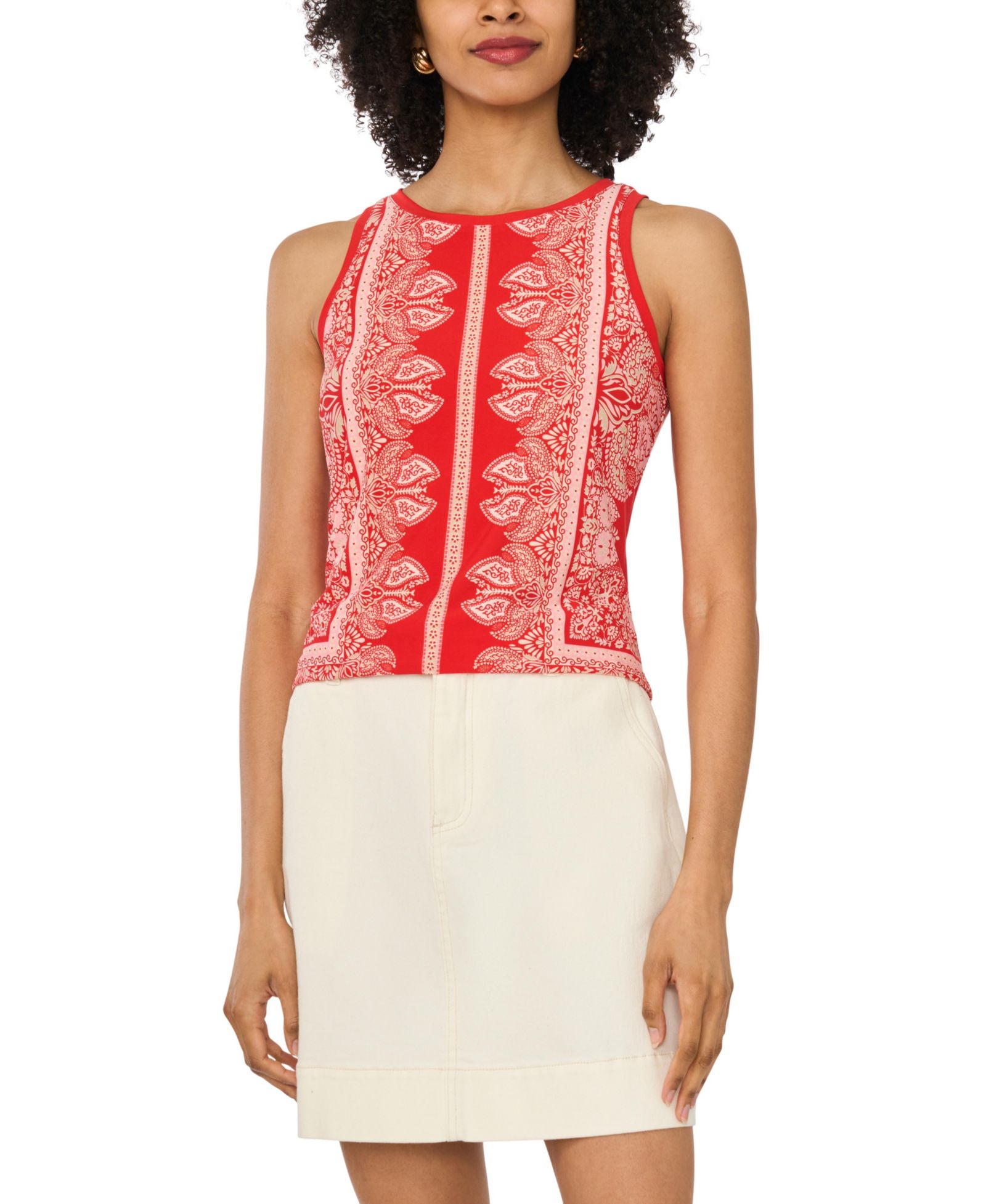 Vince Camuto Women's Printed Sleeveless Tank Top