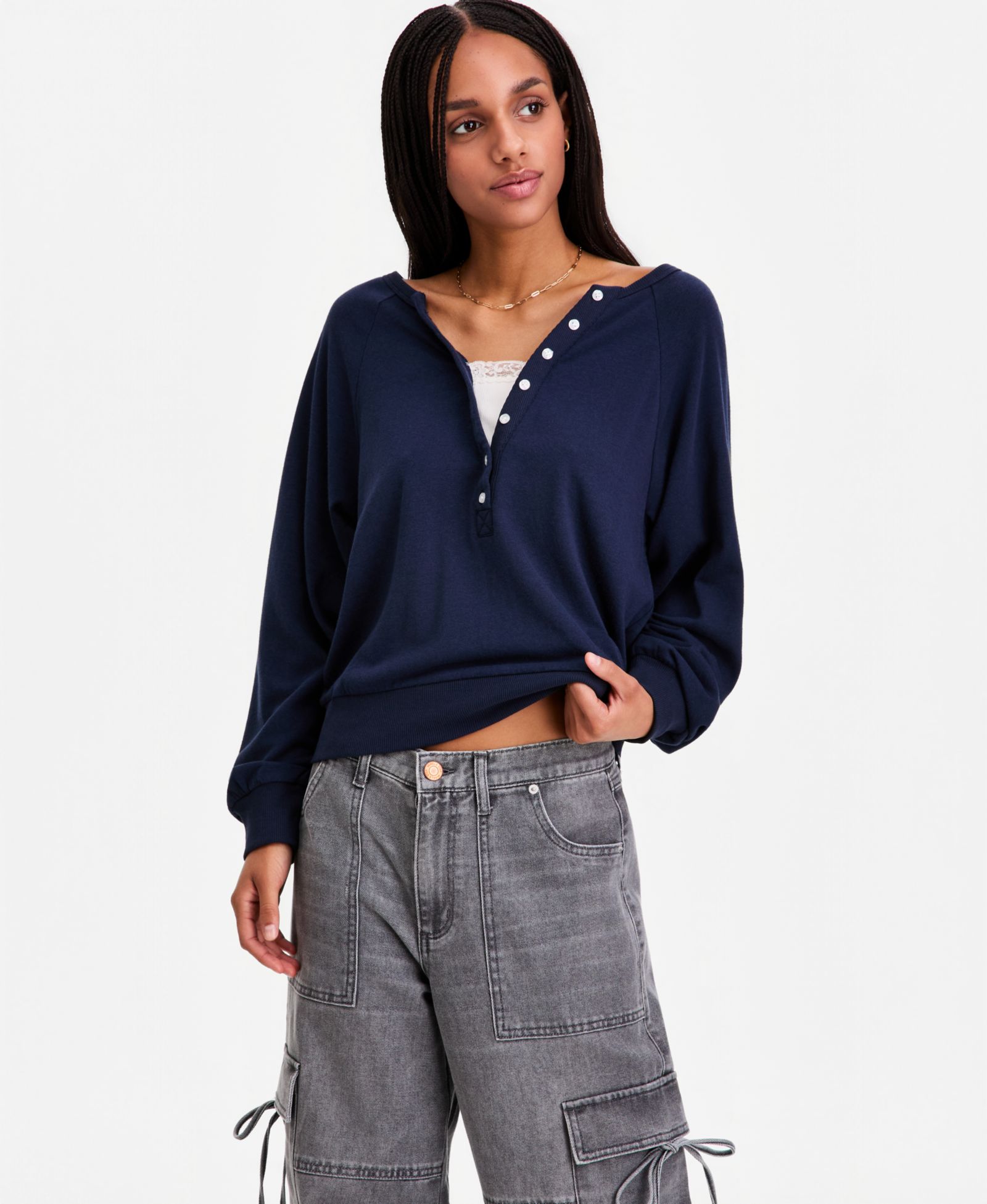 Детский лонгслив Henley Hippie Rose