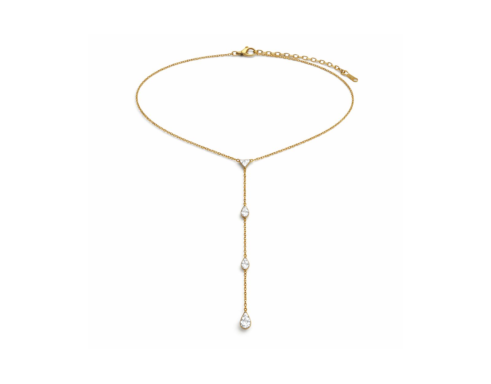 Rebl Jewelry Crystal Y-Necklace