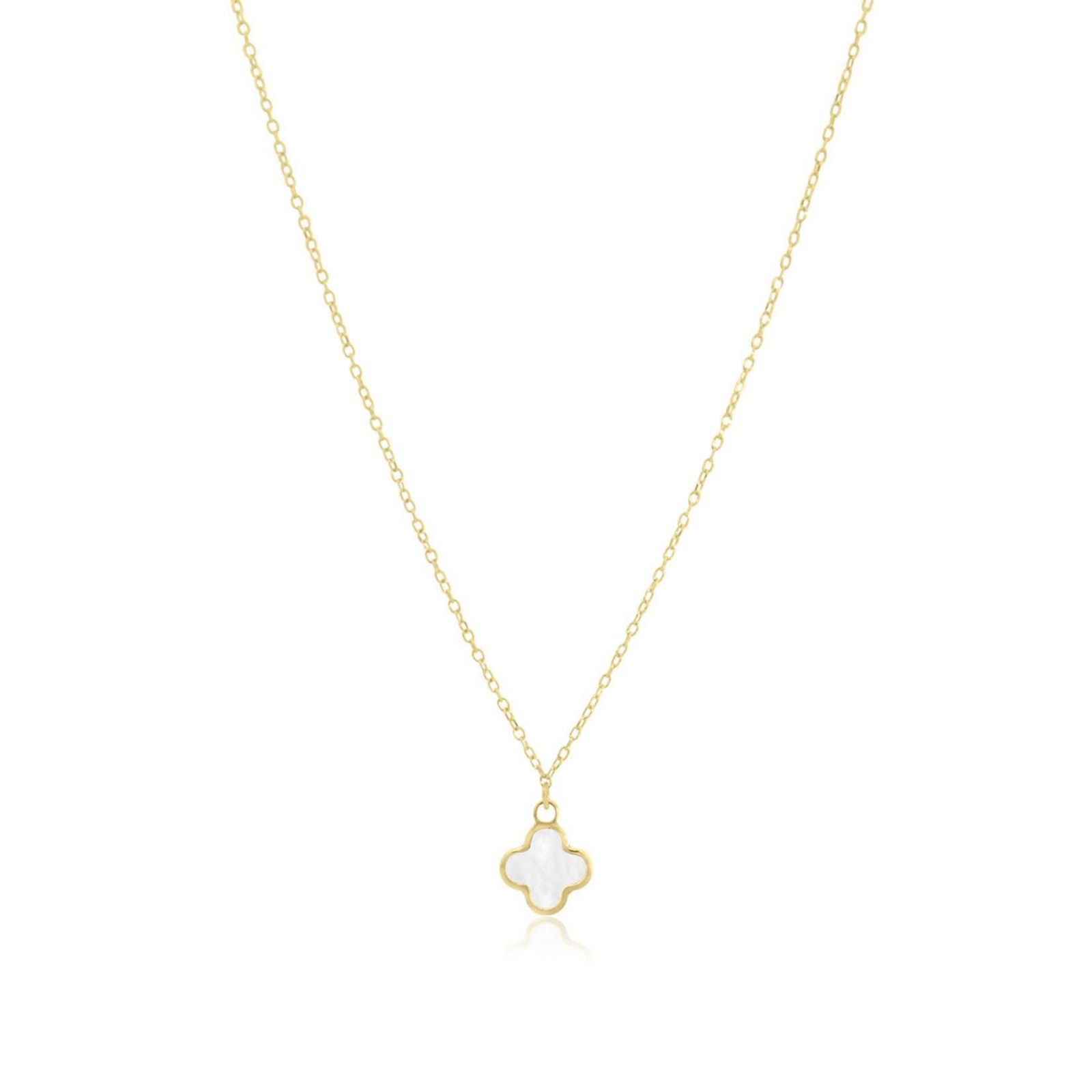 Ожерелье The Lovery Mini Mother of Pearl Single Clover 14K Gold