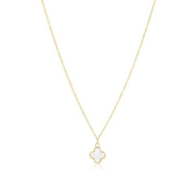 Ожерелье The Lovery Mini Mother of Pearl Single Clover 14K Gold
