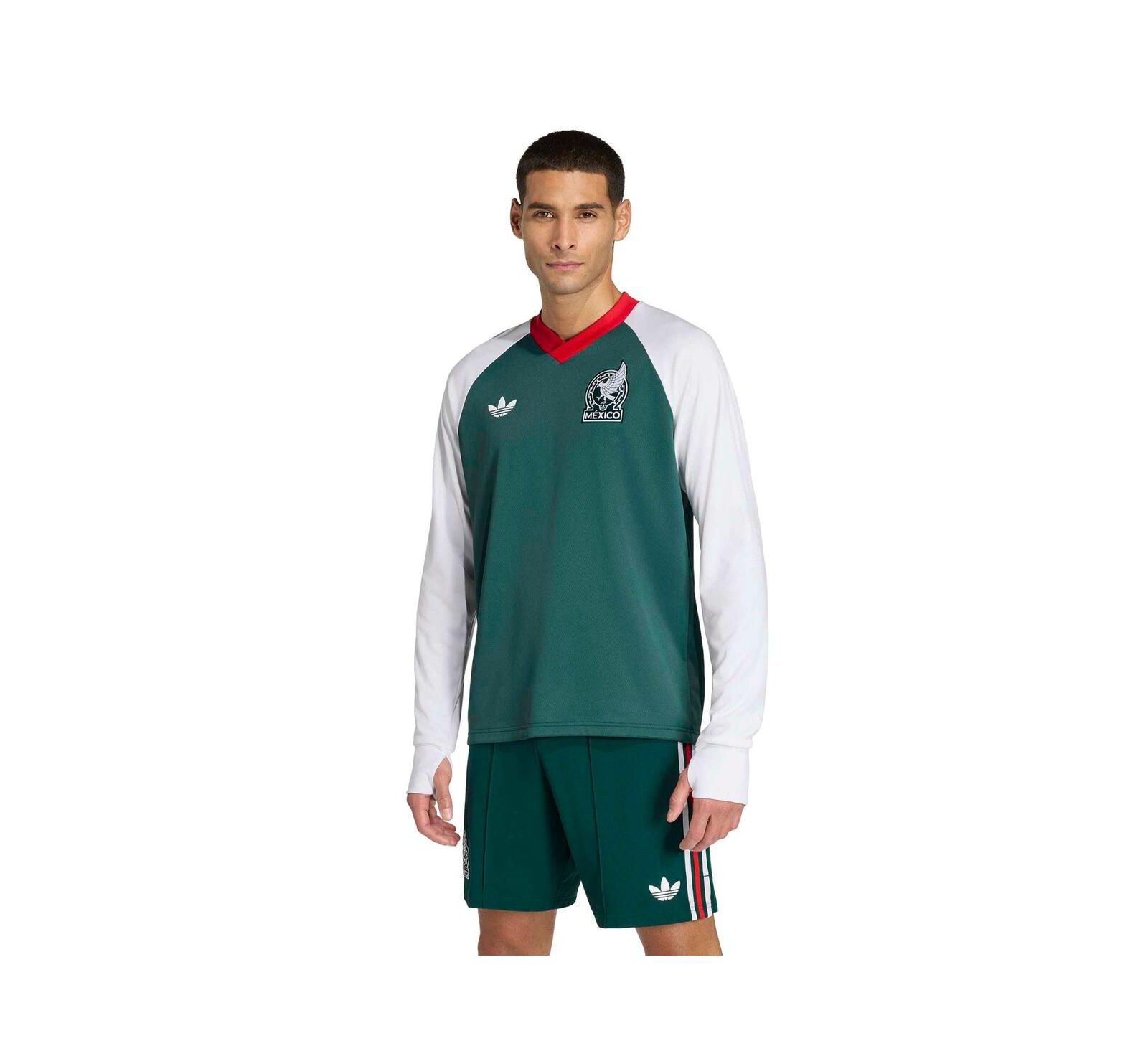 Adidas Men's Green Mexico National Team 2026 World Cup Pre-Match Away Long Sleeve Training Jersey