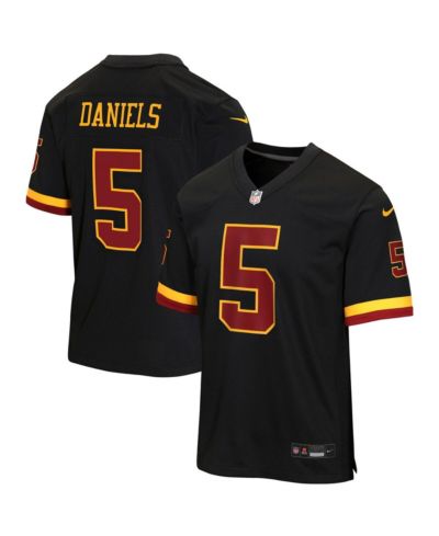 Детская джерси Nike Jayden Daniels Black Washington Commanders Hail Raiser Alternate Game