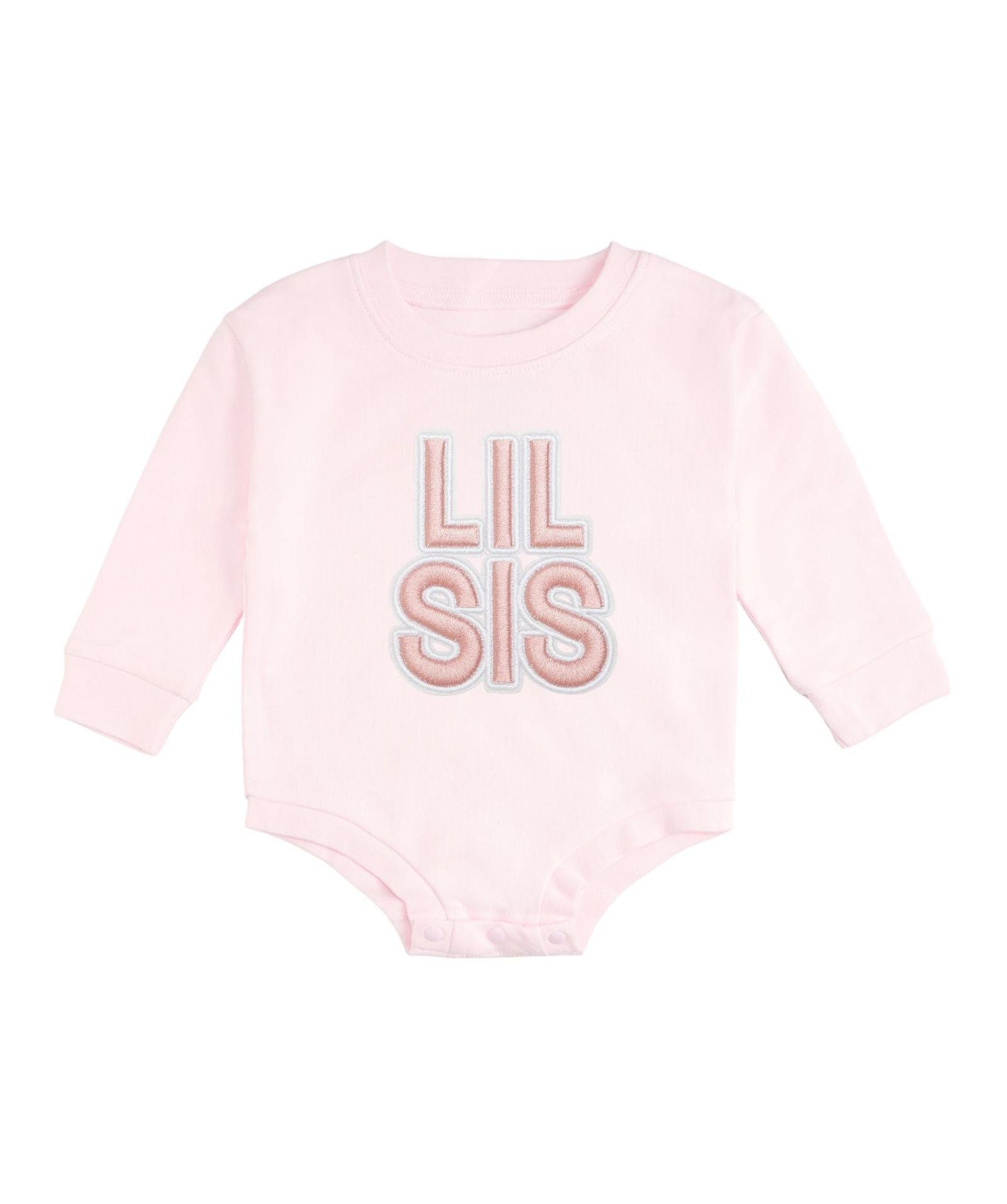Детский комбинезон Sweet Wink Lil Sis с вышитой нашивкой и длинным рукавом