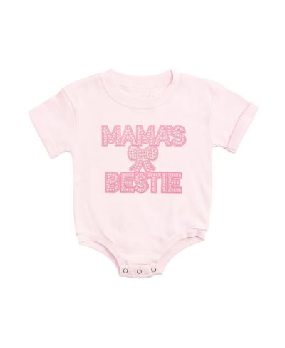 Детский ромпер Sweet Wink Mama's Bestie с жемчужной отделкой и коротким рукавом