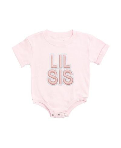 Ромпер Sweet Wink Baby Girls' Lil Sis Embroidered Patch Short Sleeve