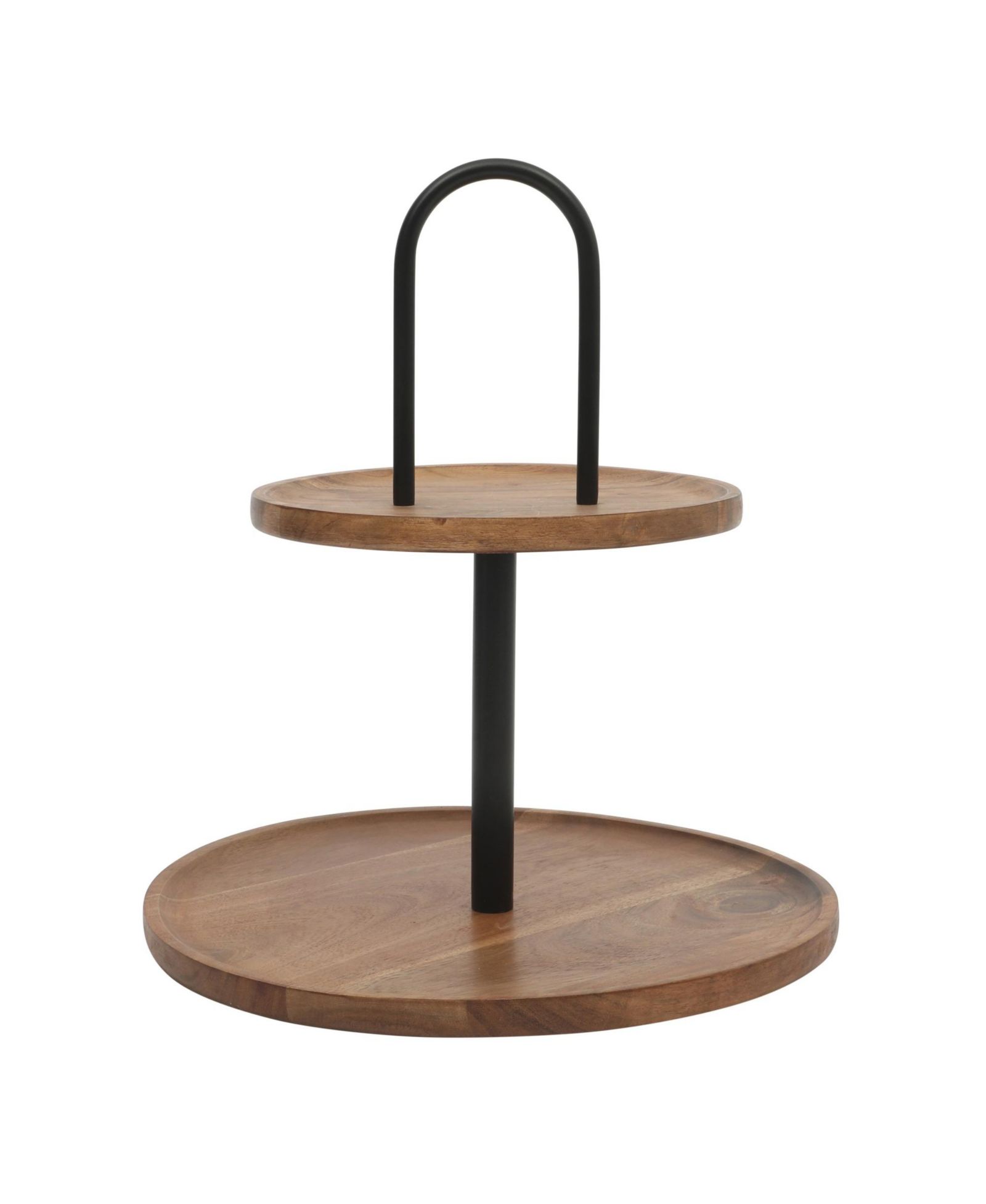 Круглый сервировочный поднос из акации Gibson Home Gracious Dining 2-Tier