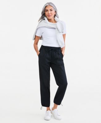Style & Co Petite Utility Bungee Pull-On Ankle Pants, Macy's Exclusive