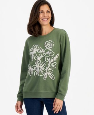 Style & Co Женская толстовка Petite Soutache Fleece
