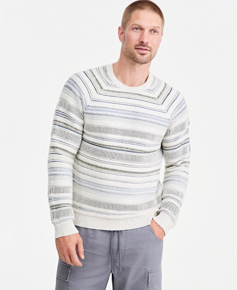 свитер с круглым вырезом sun + stone men's raglan-seam crewneck sweater