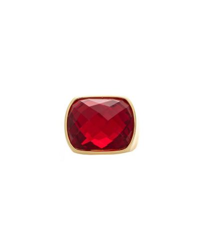 Rivka Friedman Rubelite Cushion-Cut Cubic Zirconia Statement Ring