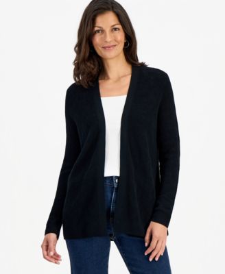 Свитер-кардиган Style & Co Petite Textured Open-Front Cotton
