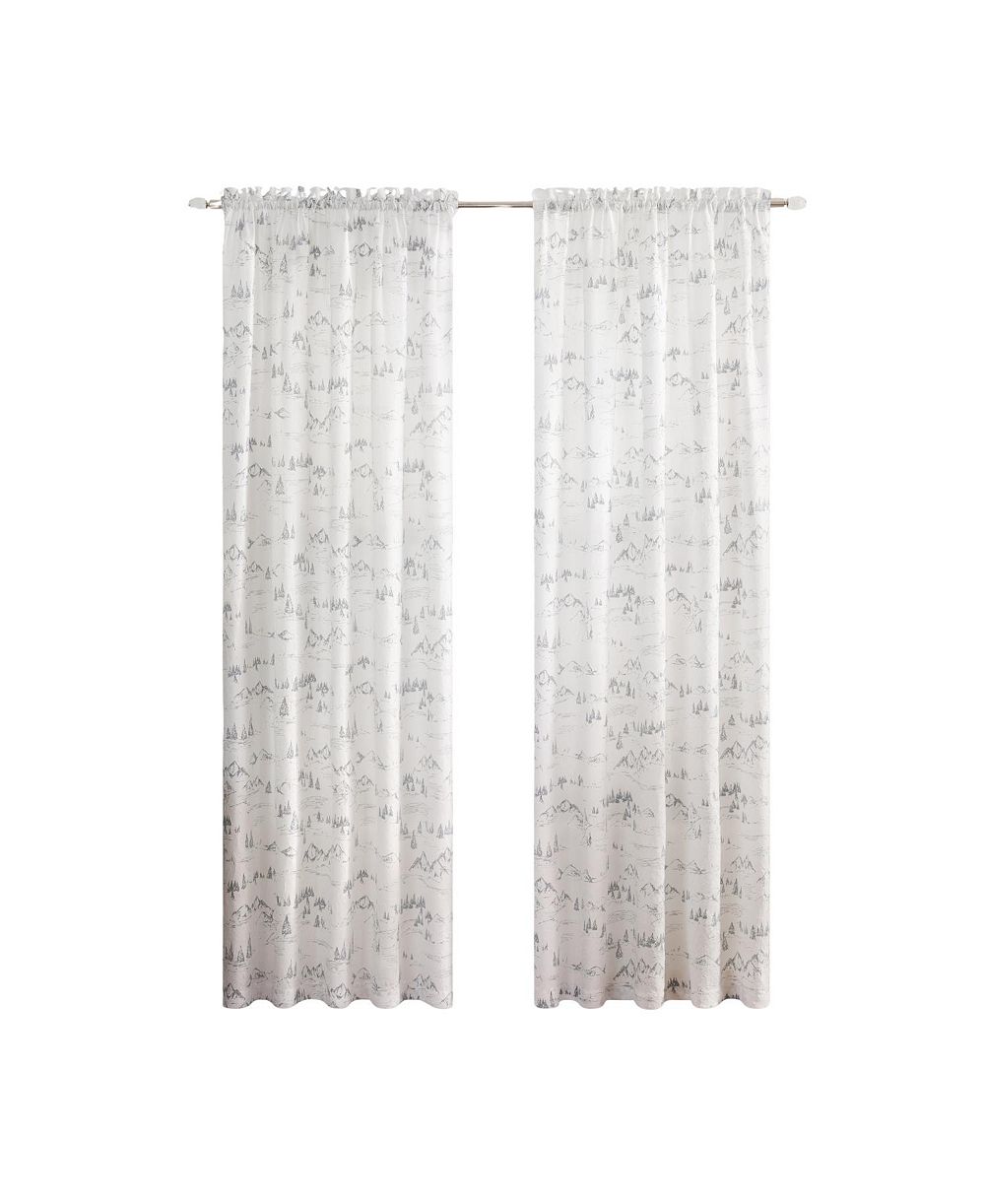 Ellis Curtain Mountain Vista 100% Polyester Tailored Rod Pocket Curtain Panels 48" x 63"