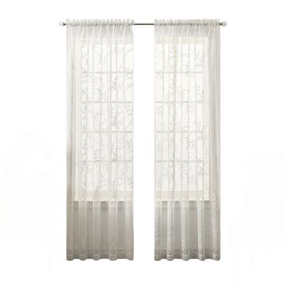Занавески Ellis Curtain Brewster 100% Polyester Tailored Embroidered Sheer