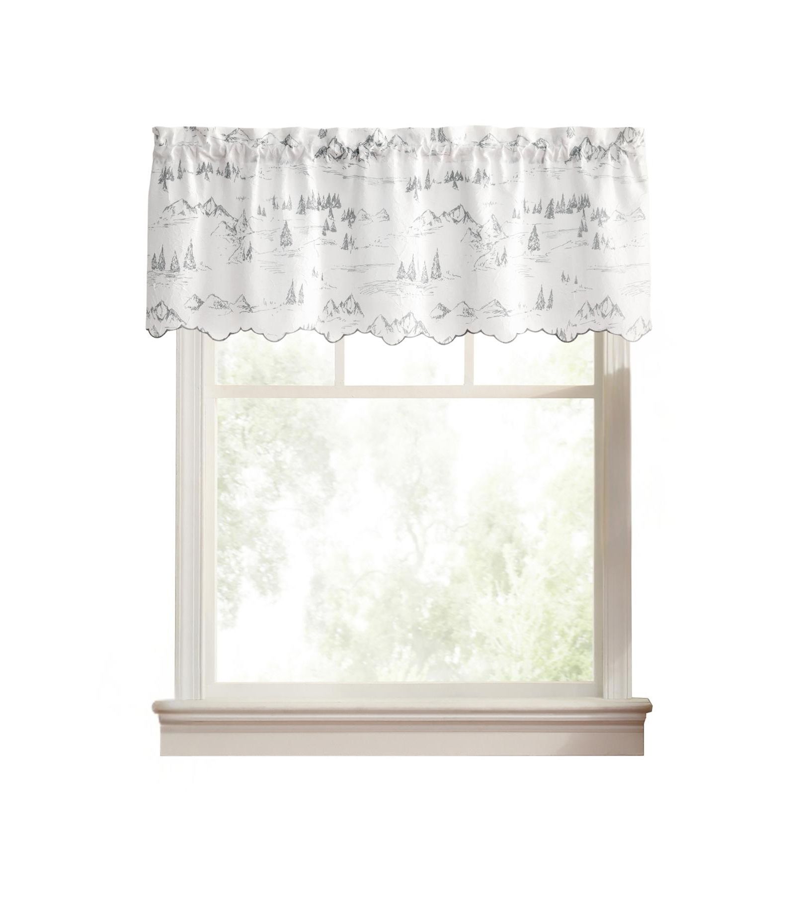 Ellis Curtain Mountain Vista 100% Polyester Rod Pocket Valance 48" x 15"