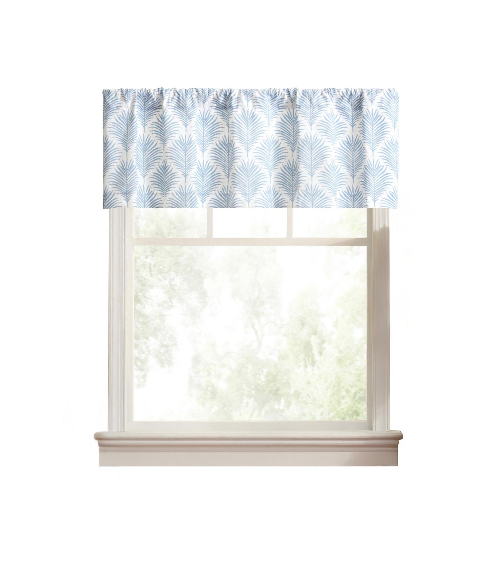 Ellis Curtain Palmetto Cotton Tailored Rod Pocket Valance