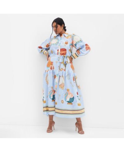 CITY CHIC Women's Plus Size Stella Beauty Print Maxi Dress