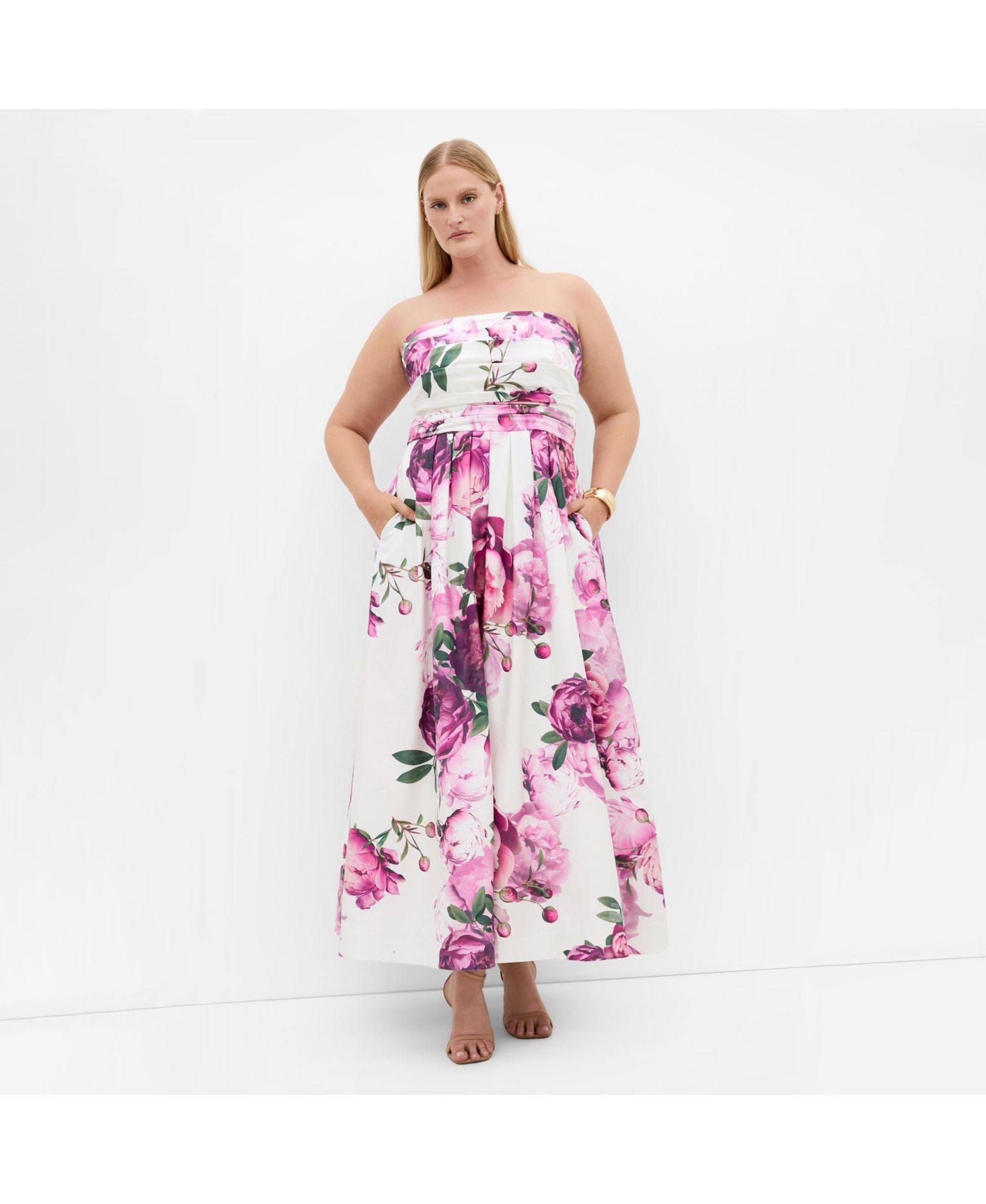 Платье CITY CHIC Women's Rosalee Sleeveless Print Maxi