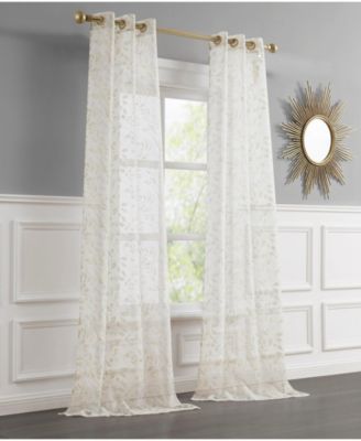Набор из 2 льняных штор Dainty Home Cecily с металлическим эффектом, 38" x 84"