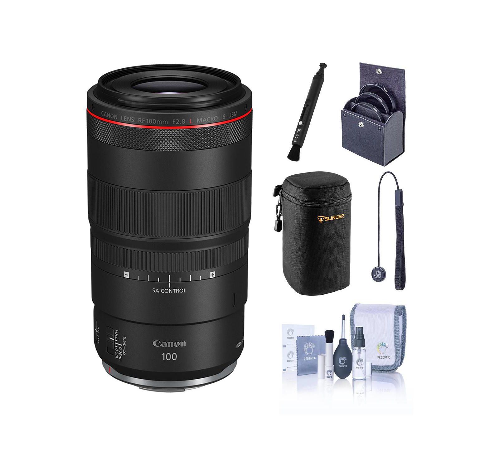 Canon RF 100mm f/2.8 L Macro IS USM Lens, Bundle with Included Value