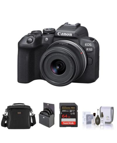 Canon EOS R10 Mirrorless Camera with 18-45mm Lens, with Included Value