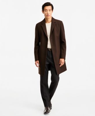 Men's Slim-Fit Wool-Cashmere Overcoat