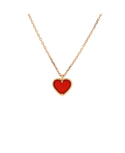 Б/у подвесное ожерелье Van Cleef & Arpels Sweet Alhambra Heart