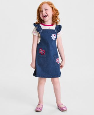 Комплект Hello Kitty для маленьких девочек: футболка и джинсовая юбка, 2-piece set