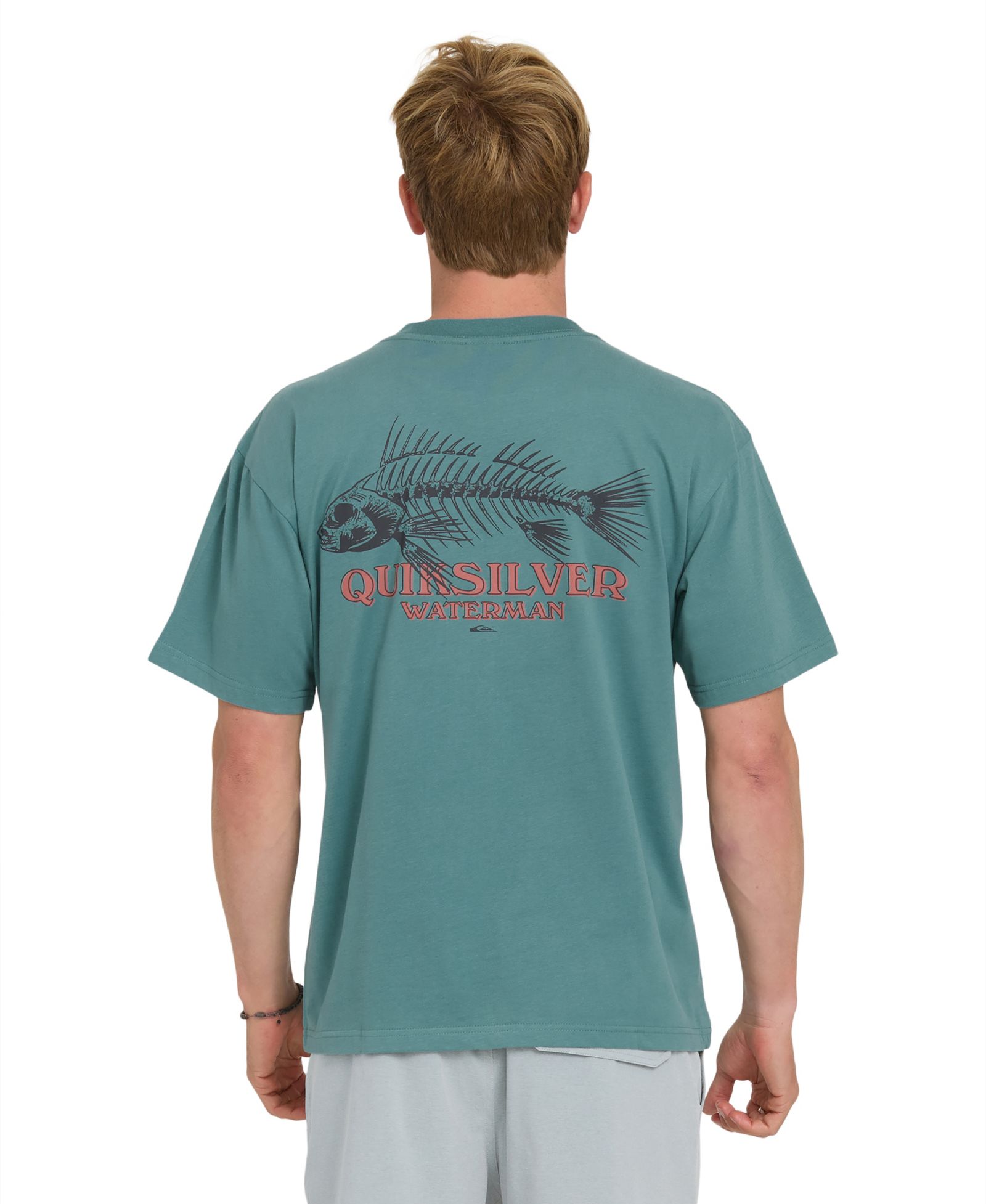 Quiksilver Waterman Men's Short-Sleeve Fish Bones T-Shirt